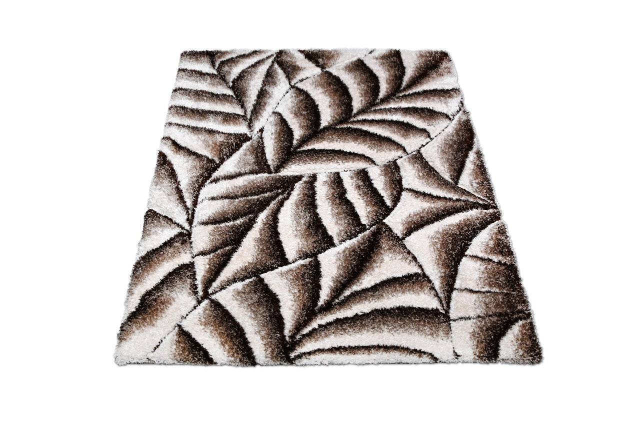 California 3D Levél mintás Vizon - Beige Szőnyeg 120 x 170 cm Huzziyas Home