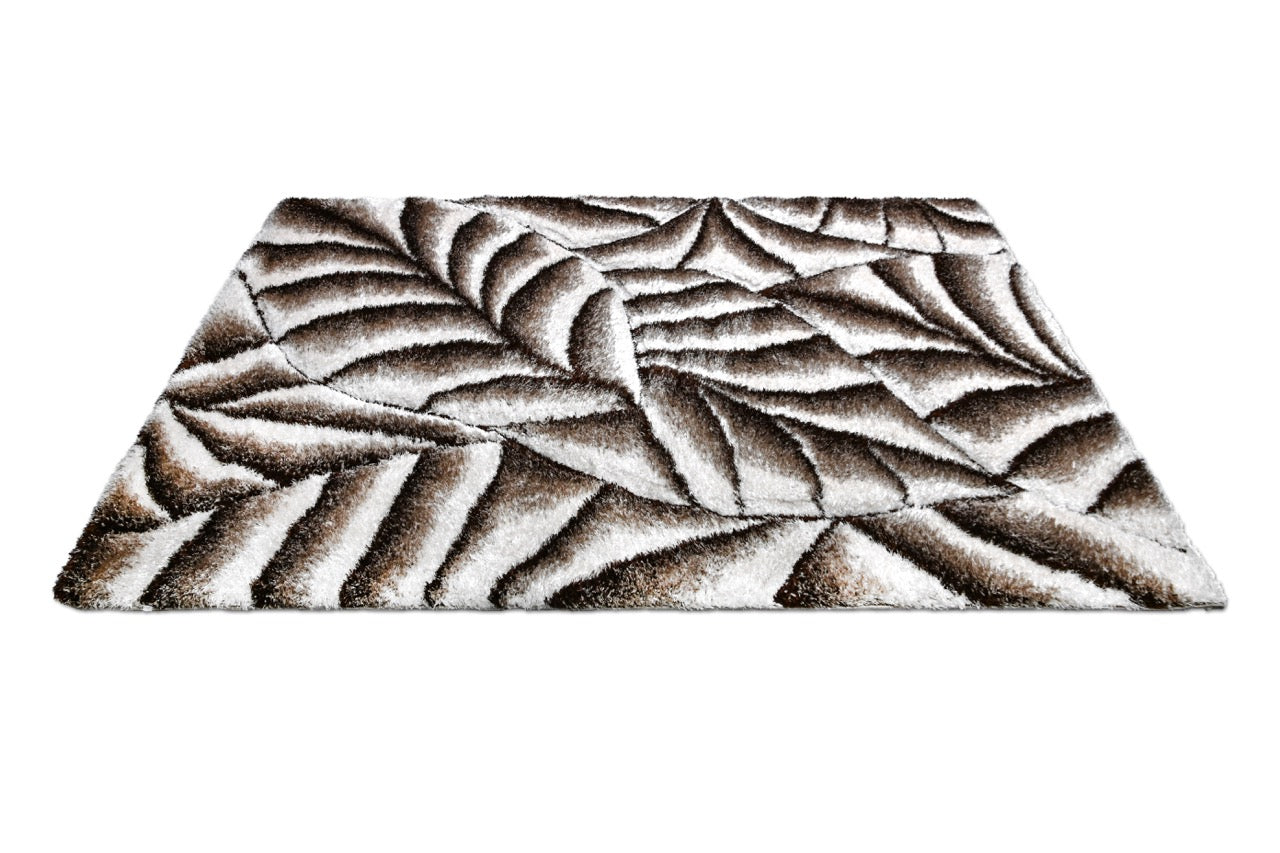 California 3D Levél mintás Vizon - Beige Szőnyeg 120 x 170 cm Huzziyas Home