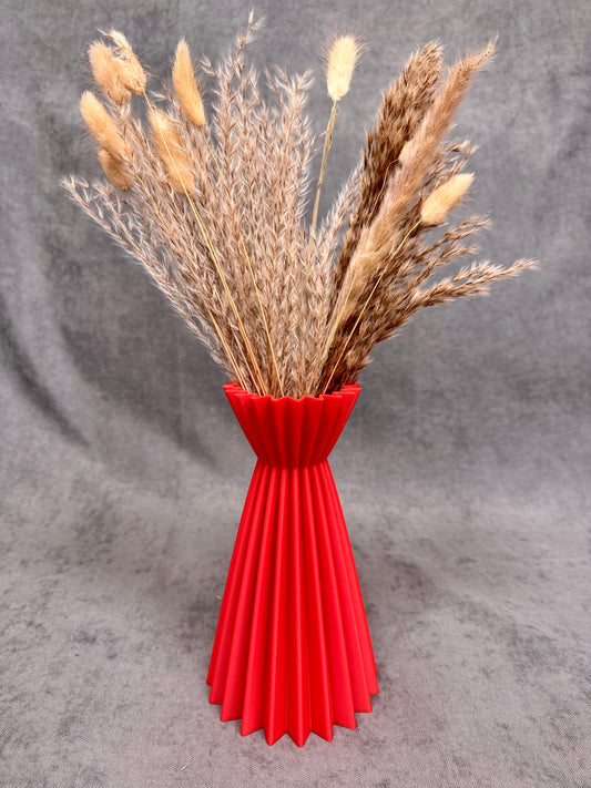 Linea Piros Bordázott Váza 20 cm - PLA Műanyag