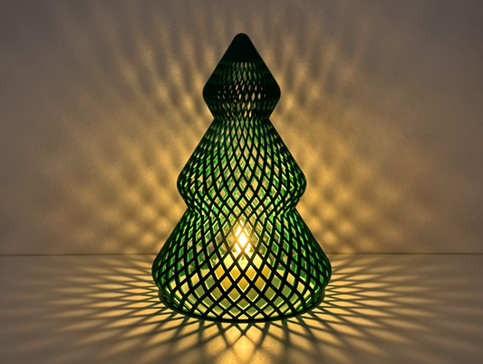 Fényháló Karácsonyfa + Ajándék LED Mécses - 3D nyomtatott PLA műanyag