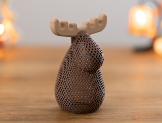 Modern jávorszarvas gyertyatartó + ajándék Led mécses - 3D nyomtatott PLA műanyag