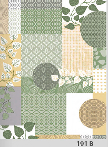 Absztrakt Levél mintás Impregnált Asztalterítő - Több Méretben