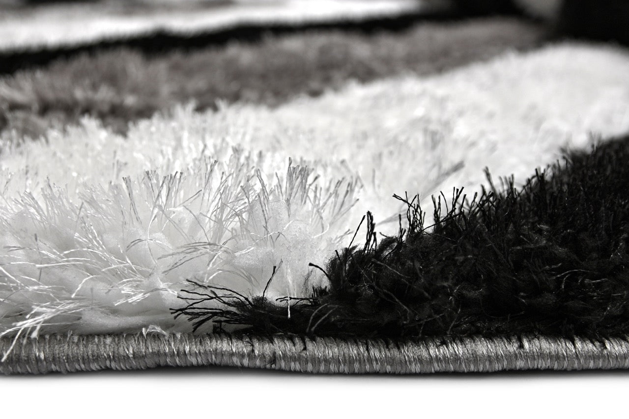 California 3D Háromszöges Grey - Black Szőnyeg 80 x 150 cm Huzziyas Home