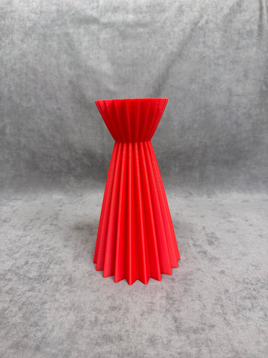 Linea Piros Bordázott Váza 20 cm - PLA Műanyag