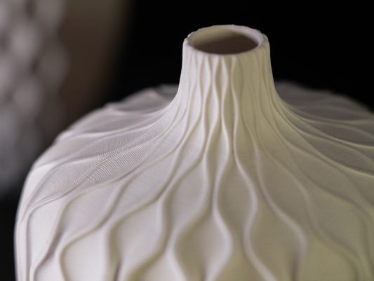 Modern Hullámok inspirálta Váza - 3D nyomtatott PLA műanyag