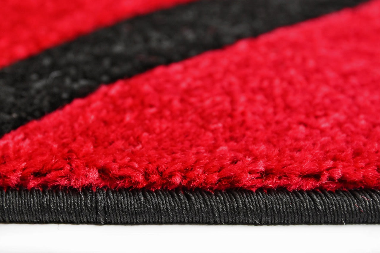 Margaret 361 Black - Red Szőnyeg 60 x 110 cm Huzziyas Home