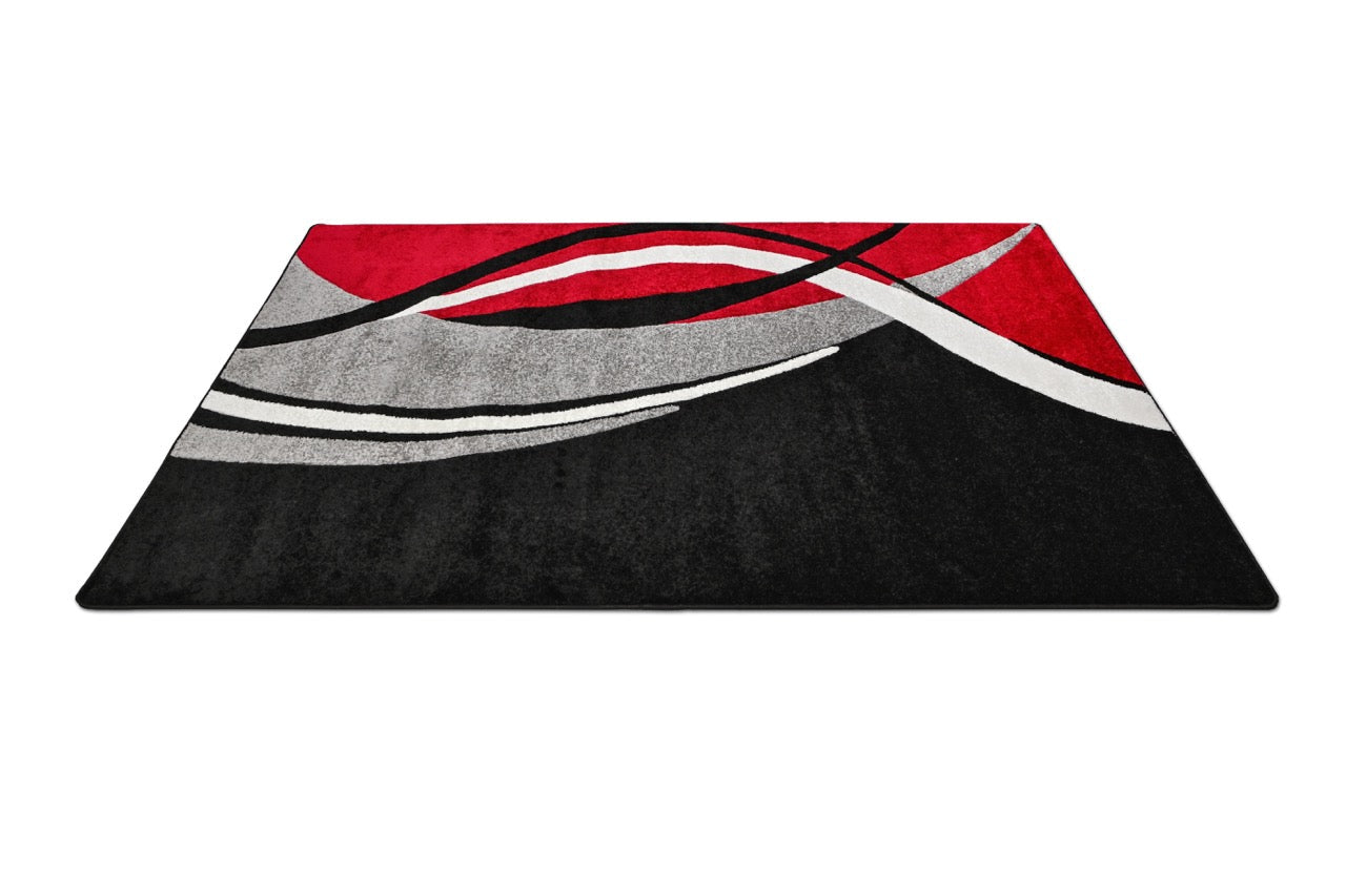 Margaret 361 Black - Red Szőnyeg 60 x 110 cm Huzziyas Home