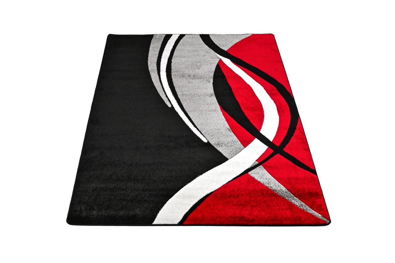 Margaret 361 Black - Red Szőnyeg 60 x 110 cm Huzziyas Home