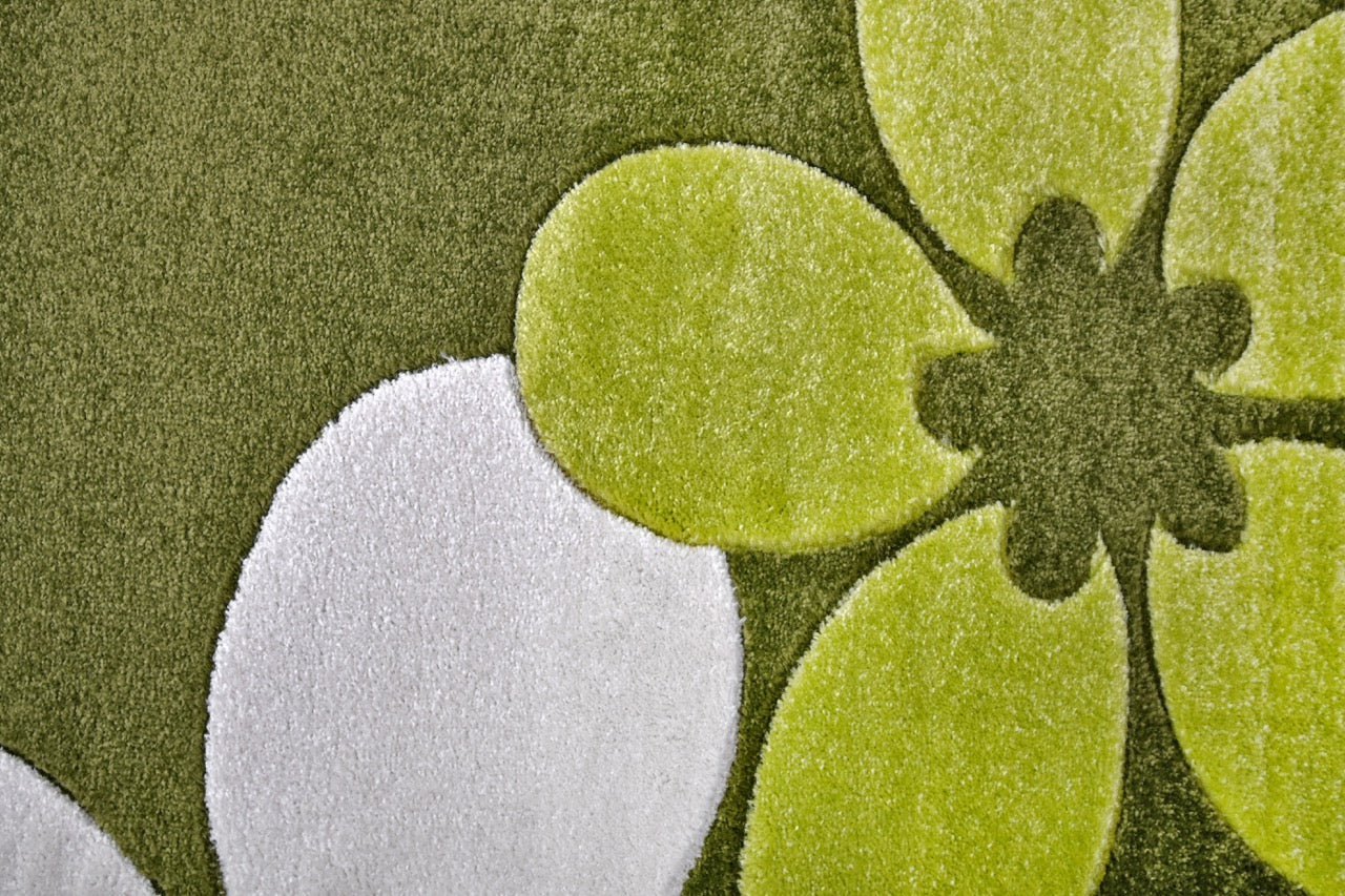 Margaret Flower Green Szőnyeg 120 x 170 cm Huzziyas Home