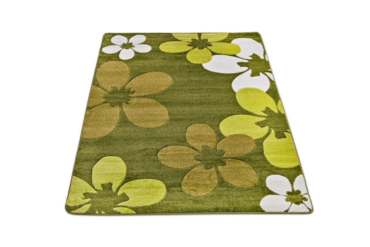 Margaret Flower Green Szőnyeg 120 x 170 cm Huzziyas Home